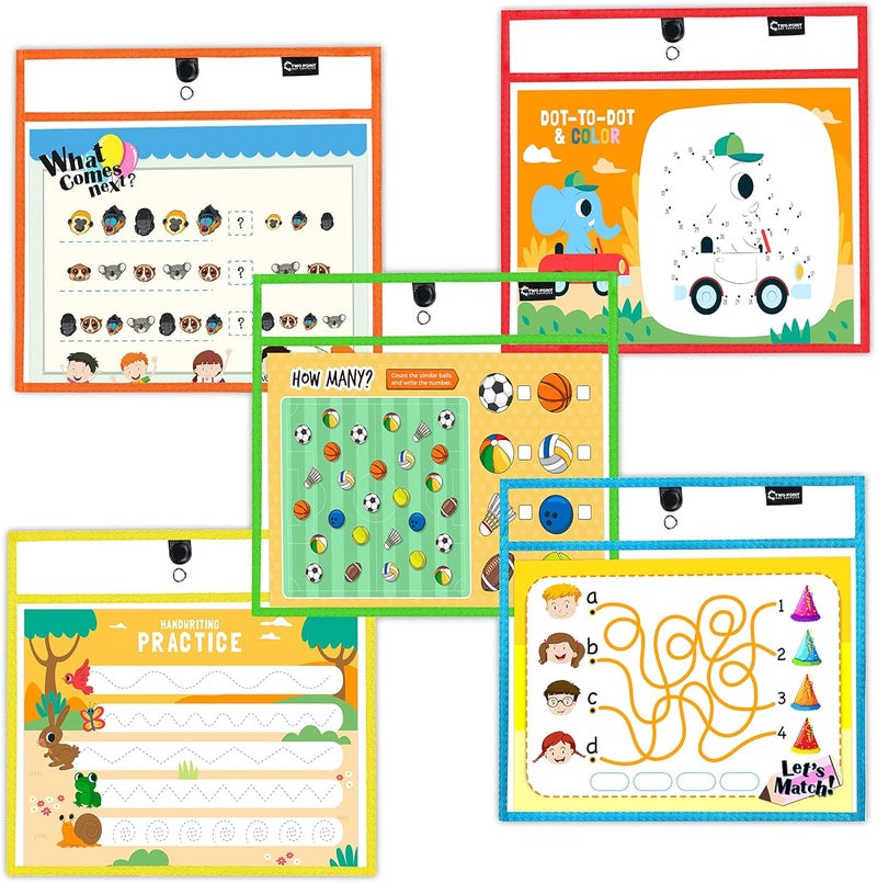 Two Point Magnetic Dry Erase Pockets by (10-Pack) - Landscape - Clear Dry Erase Pocket Sleeves, Job Shop Ticket Holders, Clear Paper Sleeves Protectors, Magnetic Pouch - Image 4